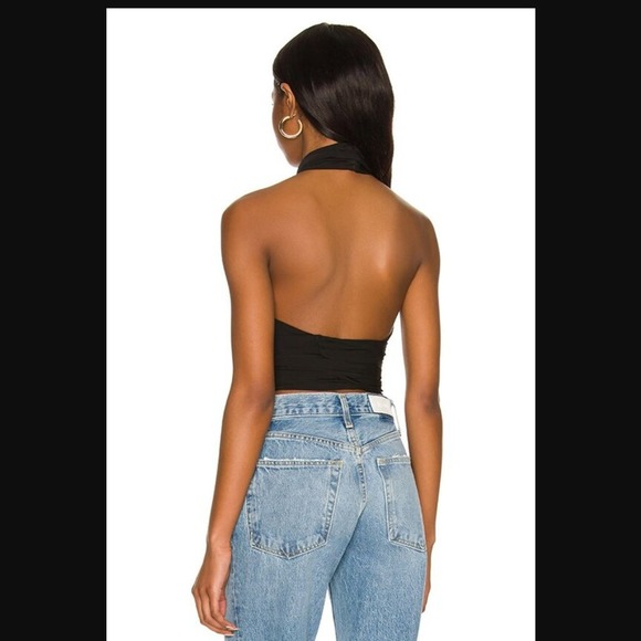 superdown Black Halter Crop Top - Picture 3 of 12